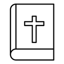 Bible black outline icon
