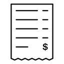 Billing black outline icon