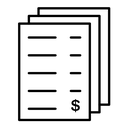 Bills black outline icon