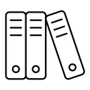 Binder black outline icon