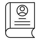 Biography black outline icon