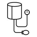 Blood pressure meter black outline icon