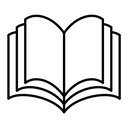 Book black outline icon