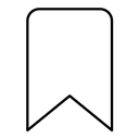 Bookmark black outline icon