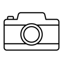 Camera black outline icon