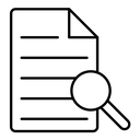 Case studies black outline icon