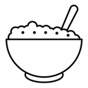 Cereal black outline icon