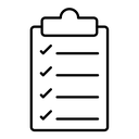Check list black outline icon