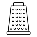 Cheese grater black outline icon