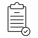 Compliance black outline icon