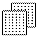 Crackers black outline icon