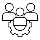 CRM black outline icon