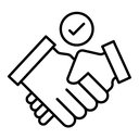 Deal black outline icon