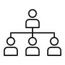 Department head black outline icon