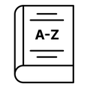Dictionaries black outline icon