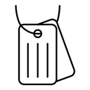 Dog tag black outline icon