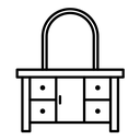 Dresser black outline icon