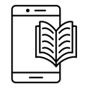 Ebook black outline icon
