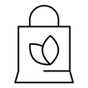 ECO bag black outline icon