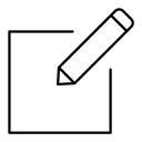 Edit black outline icon