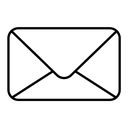 Envelope black outline icon