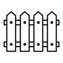 Fence black outline icon