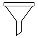 Filter black outline icon