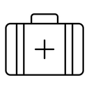 First aid box black outline icon
