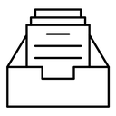 Folder box black outline icon