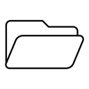 Folder black outline icon