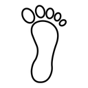 Footprint black outline icon