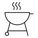 Grill black outline icon
