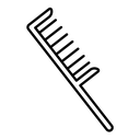 Hair brush black outline icon