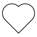 Heart black outline icon