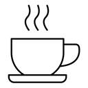 Hot tea black outline icon