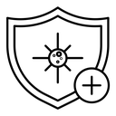 Immunity black outline icon