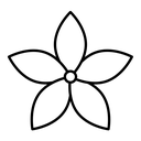 Jasmine black outline icon
