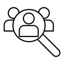 Job candidate black outline icon