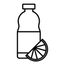 Juice bottle black outline icon