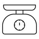 Kitchen scales black outline icon