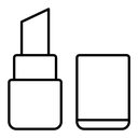 Lip balm black outline icon