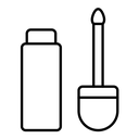 Lip gloss black outline icon
