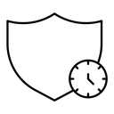 Long term protection black outline icon
