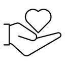 Love black outline icon