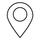 Map marker 2 black outline icon