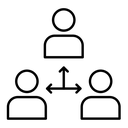 Mediator black outline icon