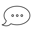 Message black outline icon