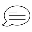 Messaging black outline icon