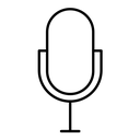 Microphone black outline icon