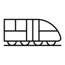 Monorail black outline icon